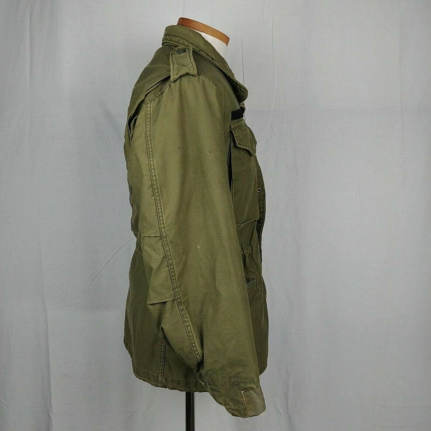 US Military Olive Drab Green Cold Weather Field Coat Jacket Mens Size Small