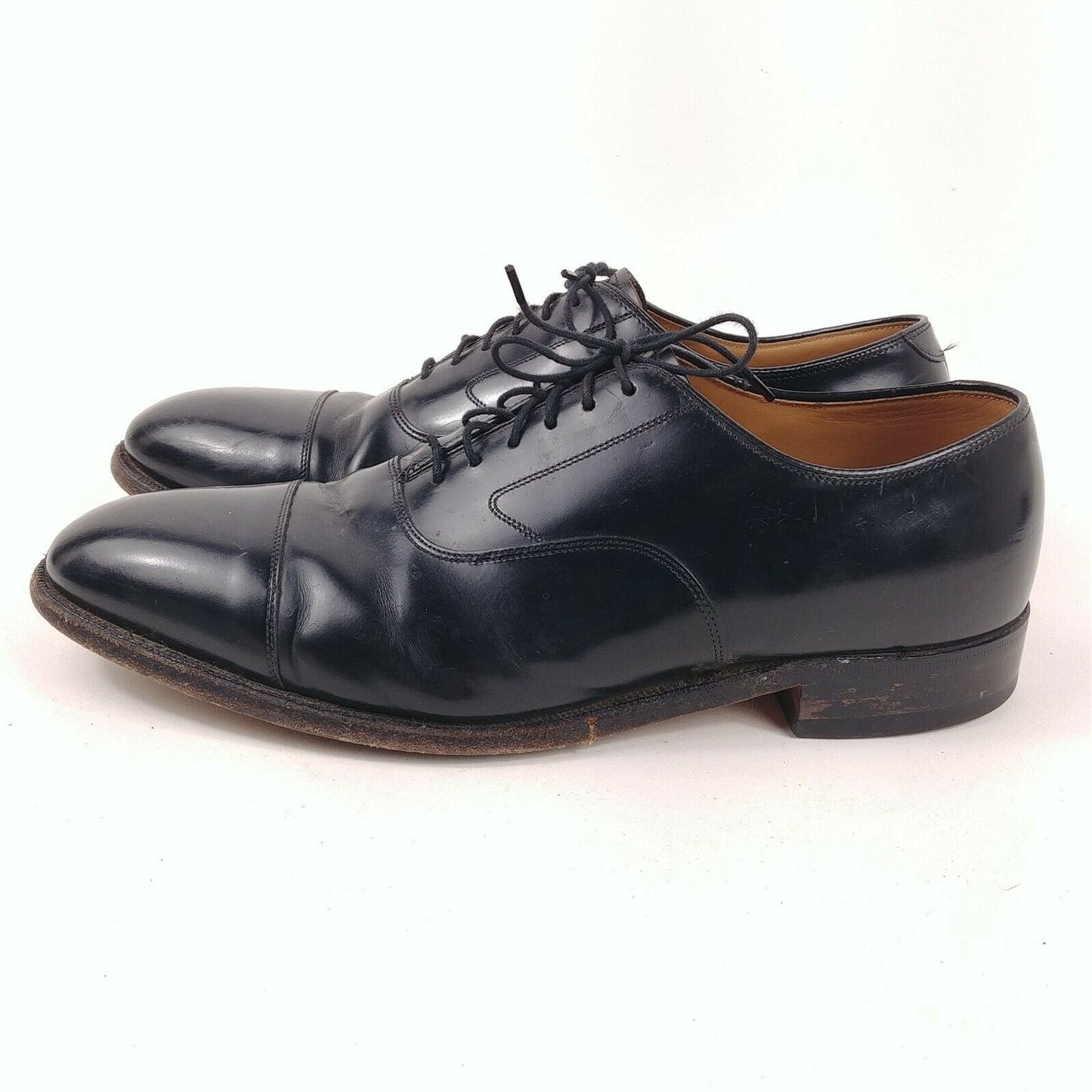 Johnston & Murphy Optima Black Cap Toe Lace Up Oxfords Men’s Shoes Size 10 D/B