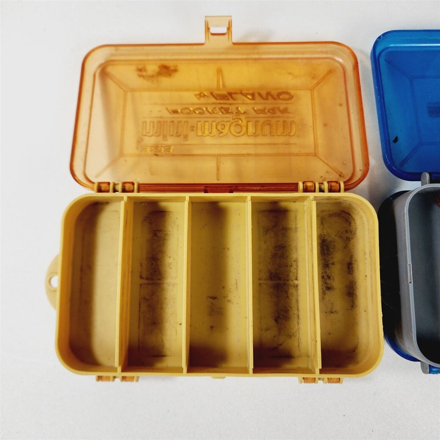 5 Vintage Plano Magnum Tackle Boxes Pocket Pack Mini Micro 3213 3214 Double Side