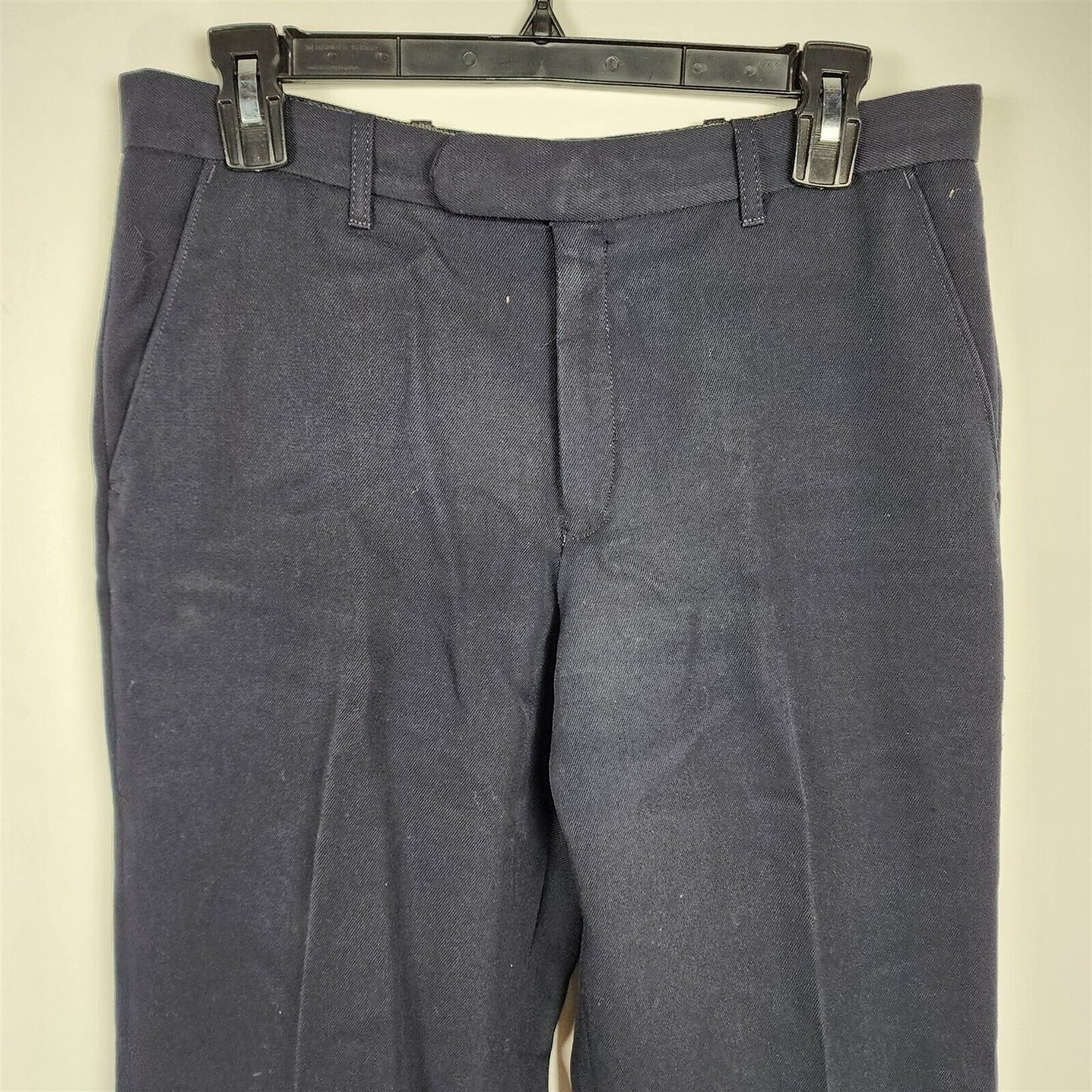 Vintage 1970s Eural Tergal Navy Blue Mens Trousers Pants 30x32.5