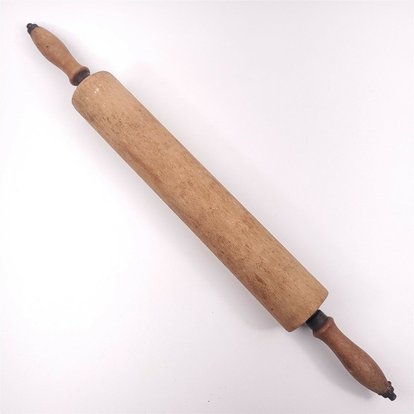 26-1/2" Hardwood Rolling Pin Large Vintage 2-1/2" Dia.