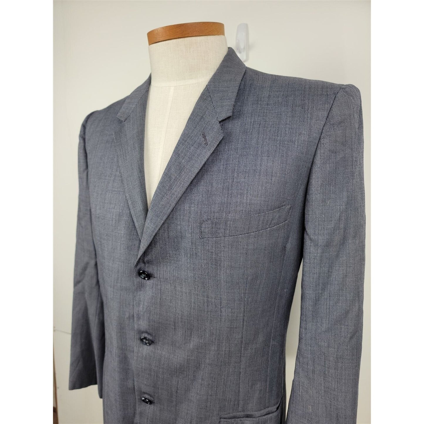 Vintage Society Brand Gray 3 Button Suit Jacket Blazer