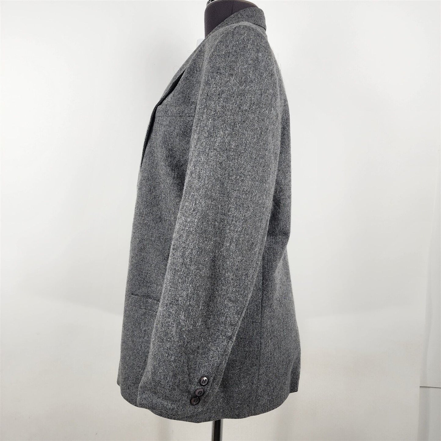 Vintage Career Gray Wool Blazer Womens Size 16