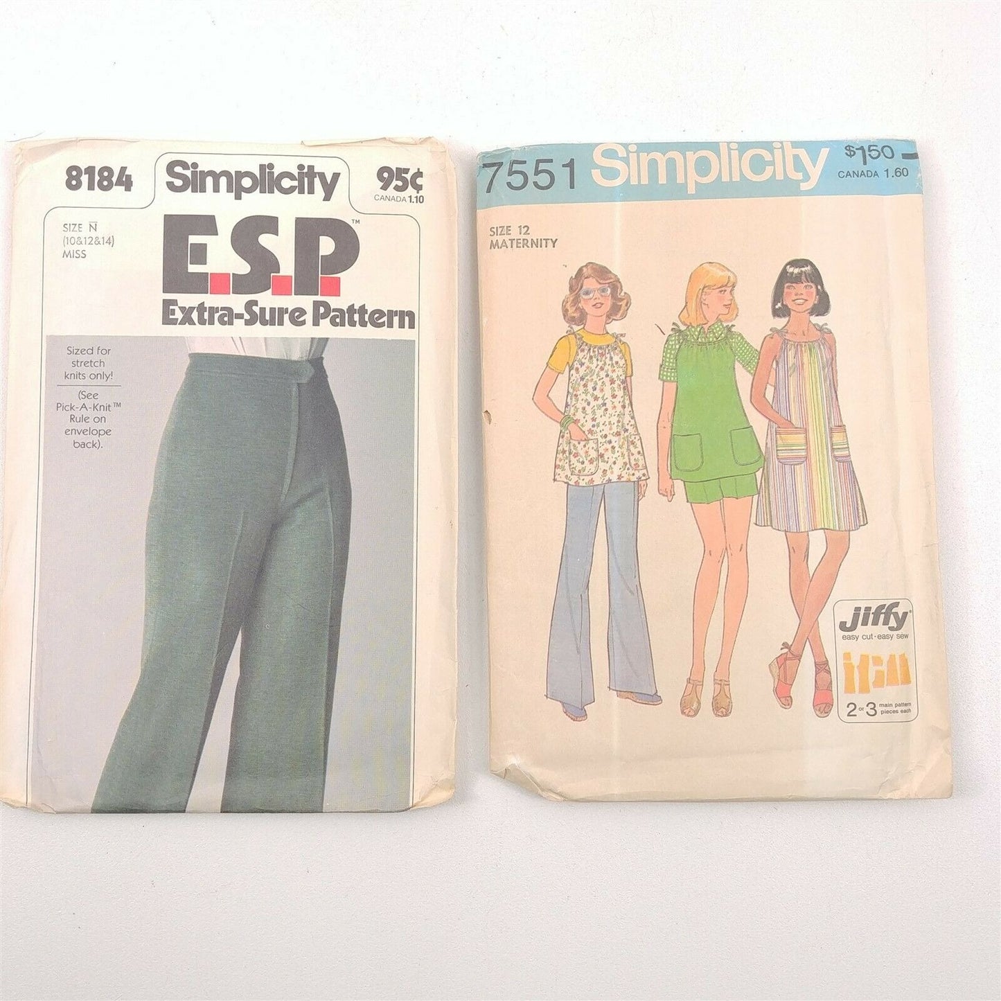 8 Vintage Sewing Patterns Womens Size 10 12 14 Simplicity Dress Blazer Shirt