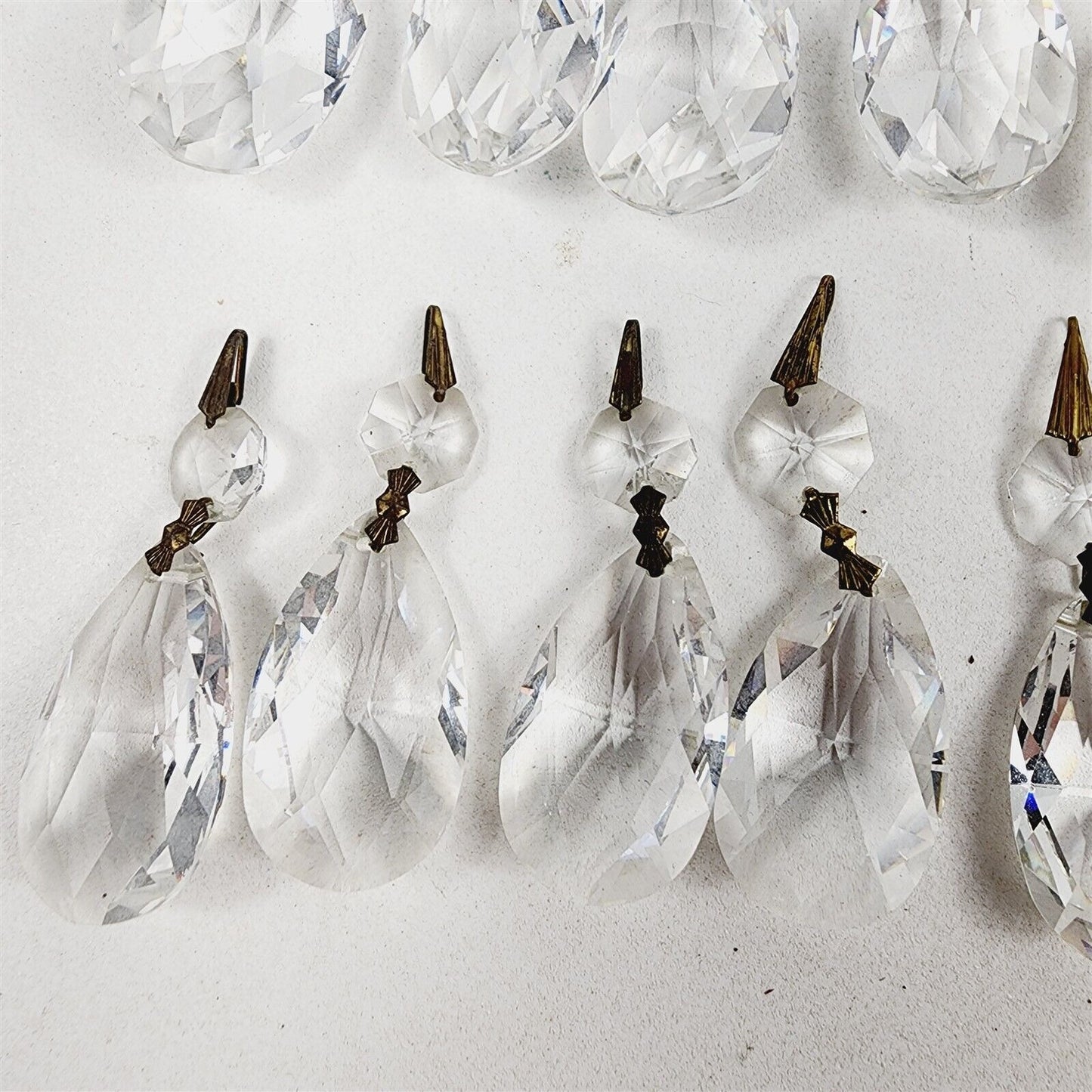 25 Vintage Chandelier Lamp Replacement Parts Crystal Pendant Teardrops