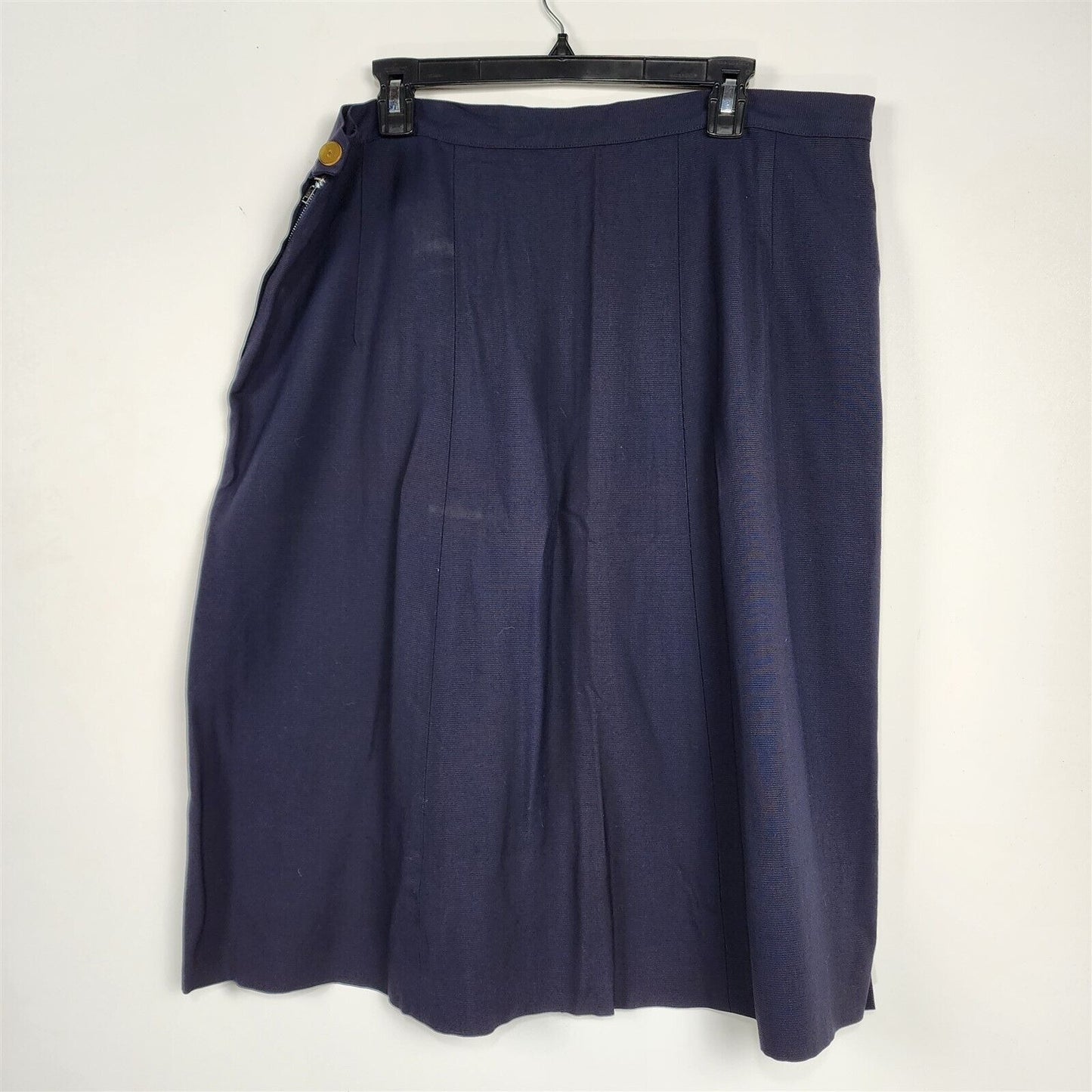 Vintage Navy Blue Skirt Career Suit - 39" Waist Volup Size XL