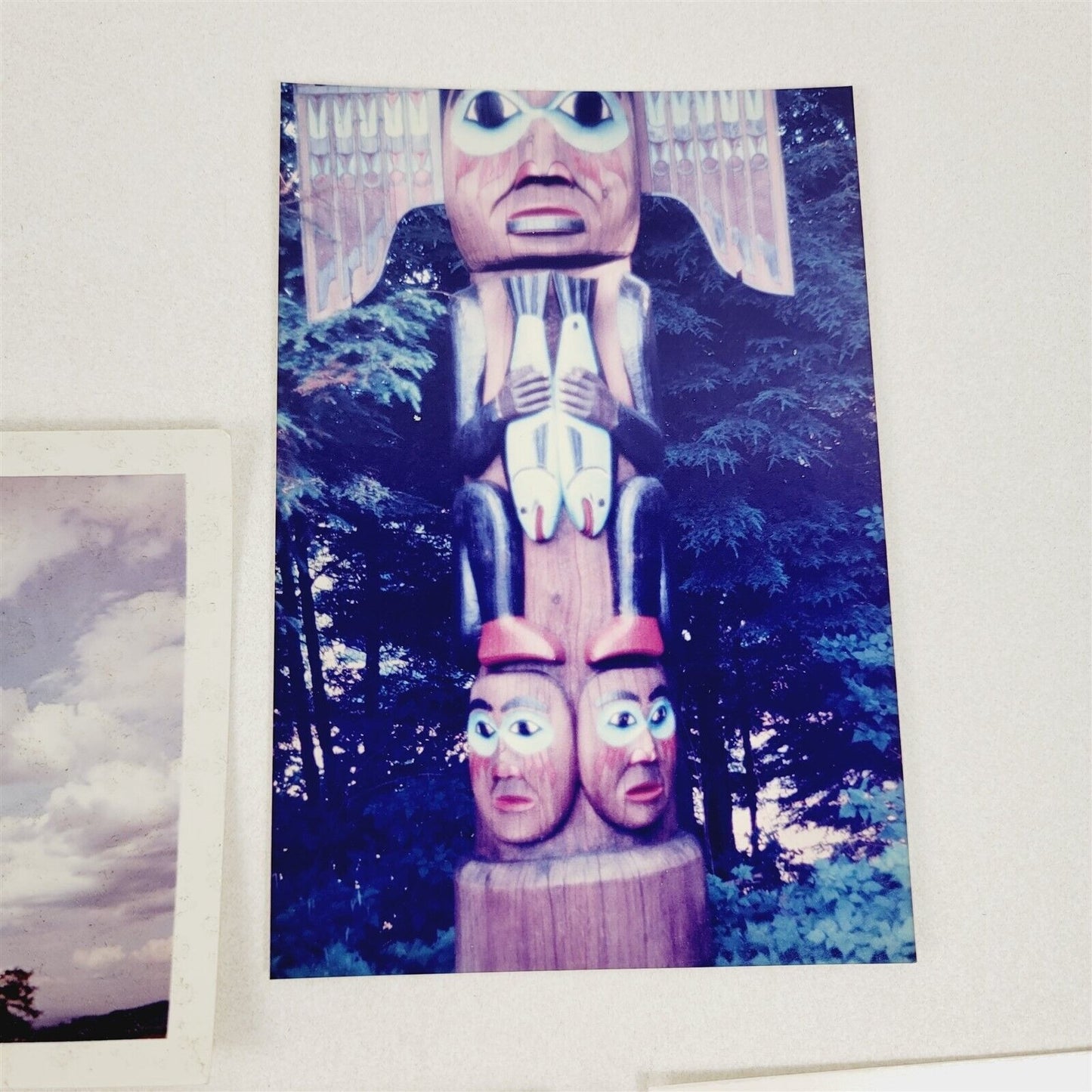 9 Vintage Photos Totem Poles Native American Tourism 1950s-80s Photography Lot