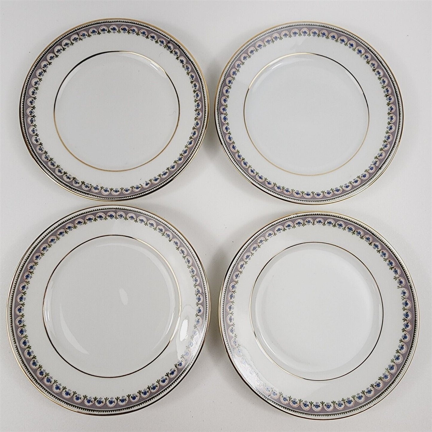 4 Vintage KPM Germany The Emden Porcelain Dessert Plates - 6"