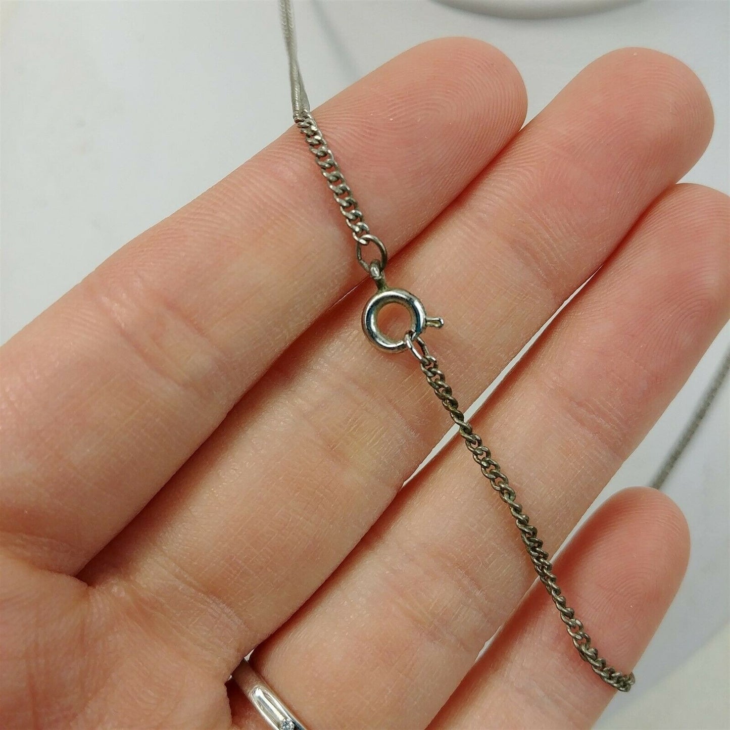 925 Sterling Silver 18" Chain Necklace Italy Minimalist Jewelry