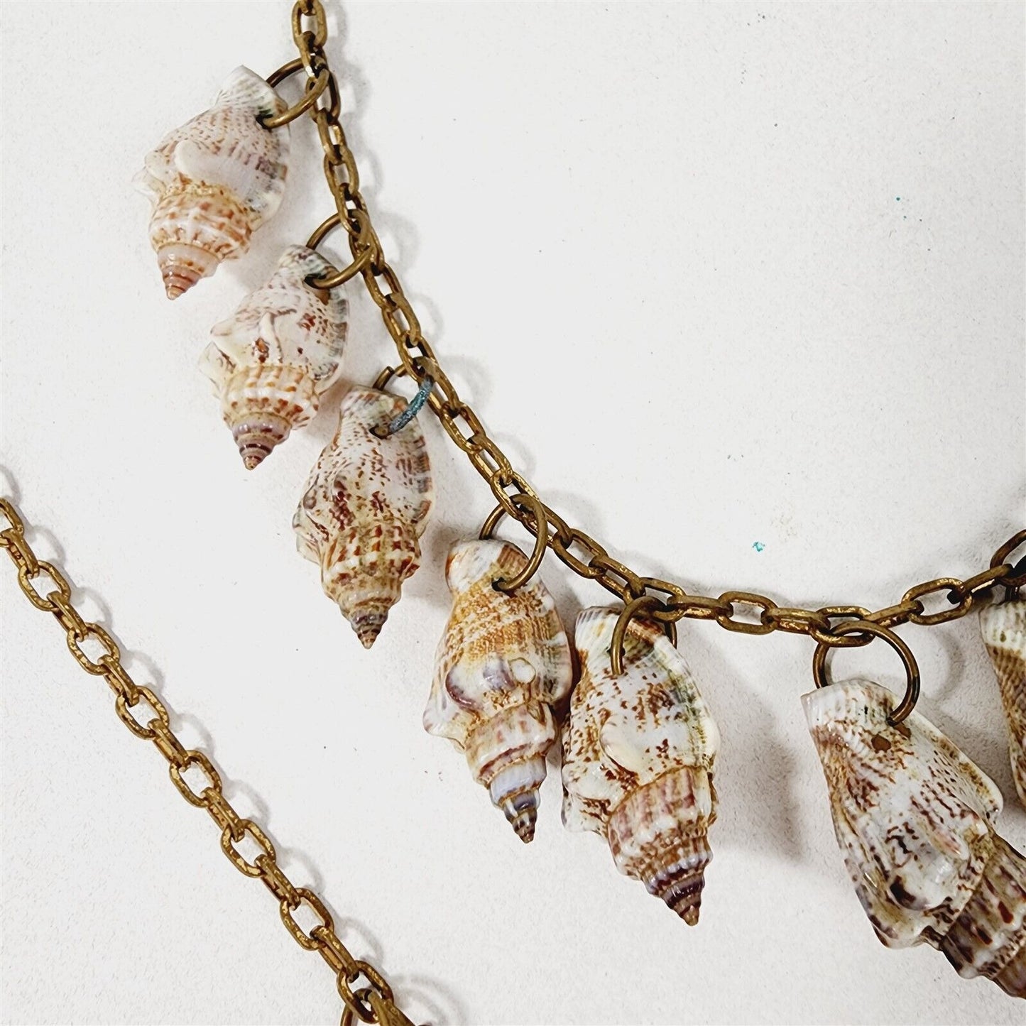 2 Vintage Sea Shell Small Conch Nautical Necklaces - Need New Clasps