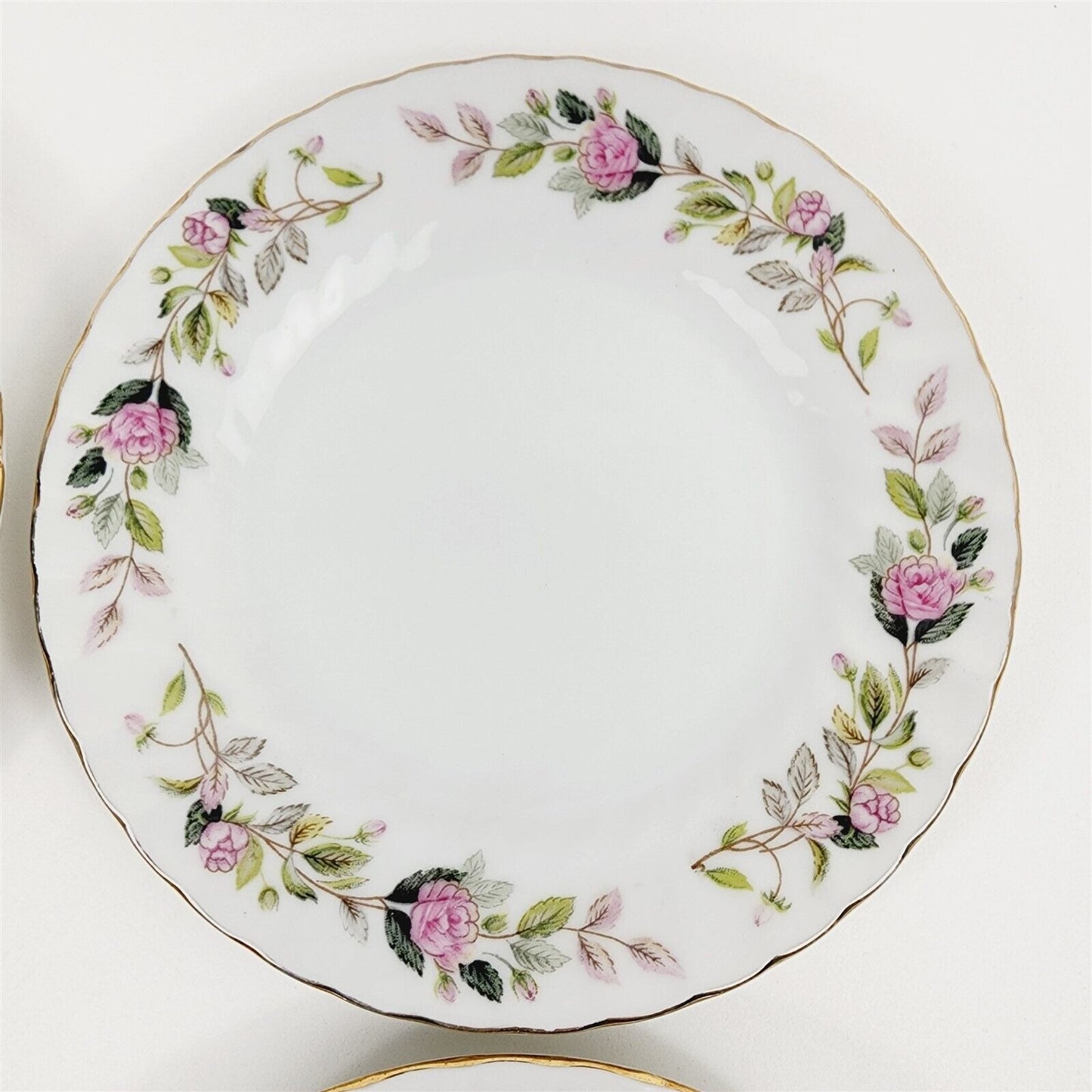 6 Creative China 2345 Regency Rose Pink Floral Bread Butter Plates - 6 3/8"