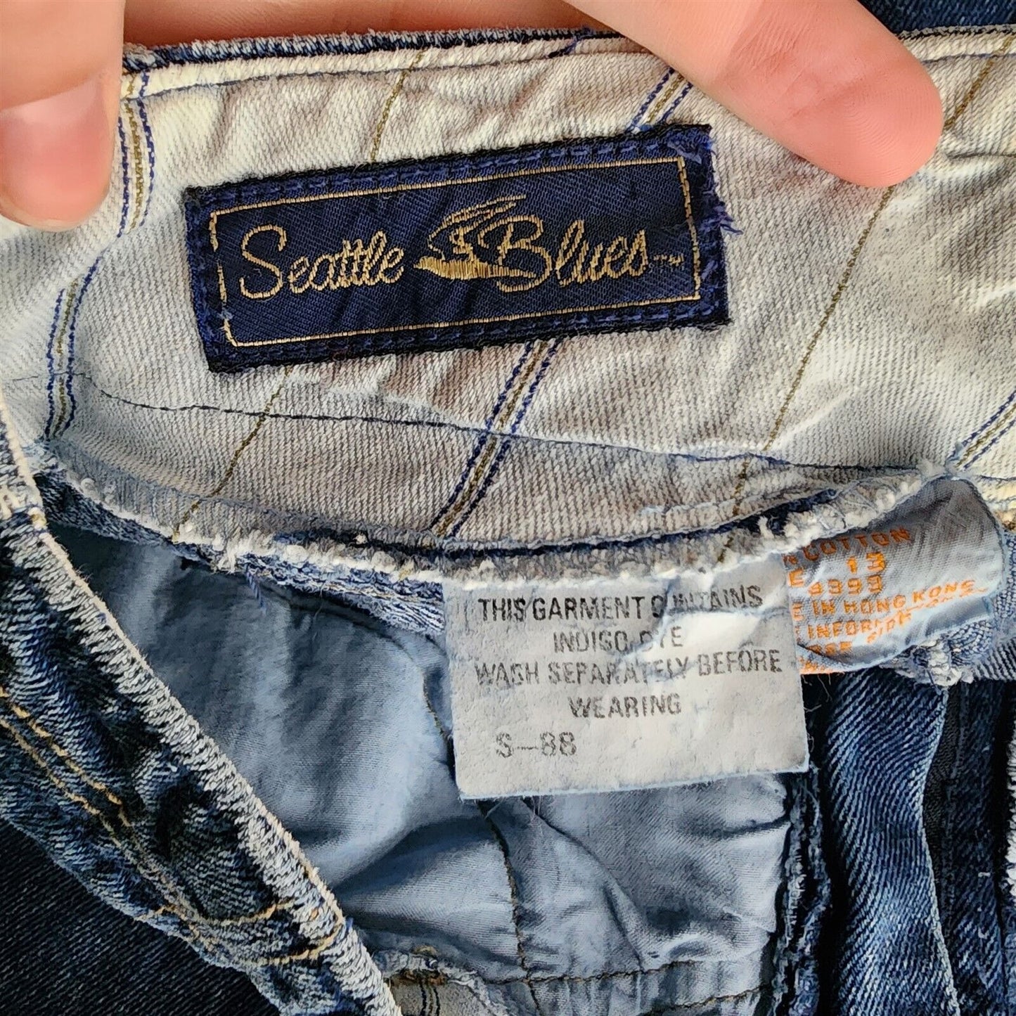 Vintage Seattle Blues Tapered Leg Denim High Waisted Jeans - 28" Waist