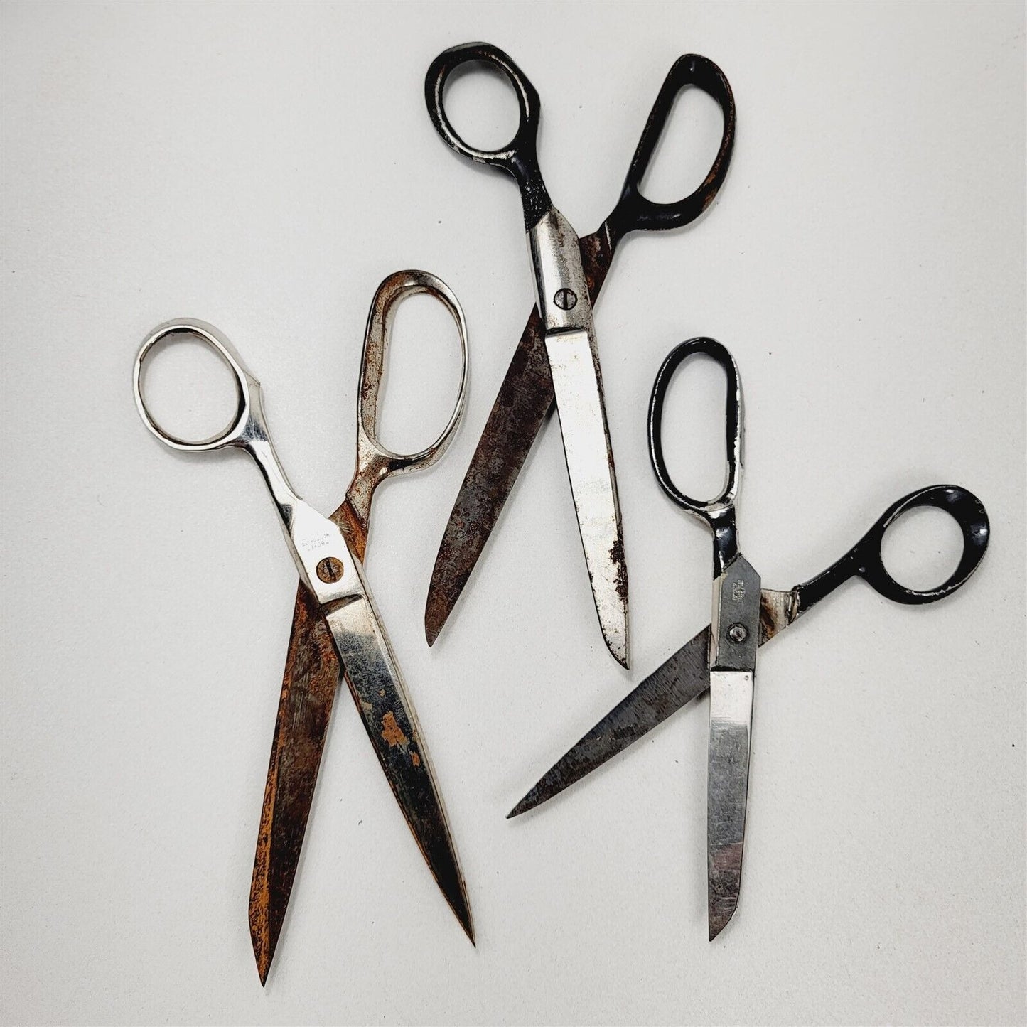 8 Vintage Scissors Shears Lot Kleencut Kingslead Boye Clauss Globemaster Pinking