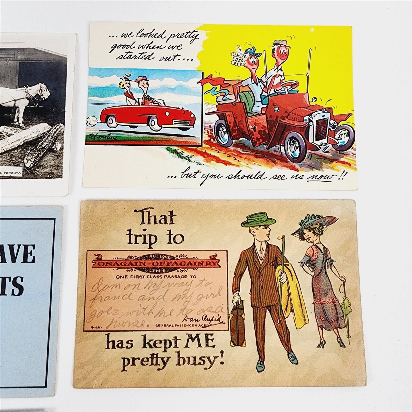 9 Vintage Humor Funny Postcards 1940s-70s Booze Bacon Sayings Quips