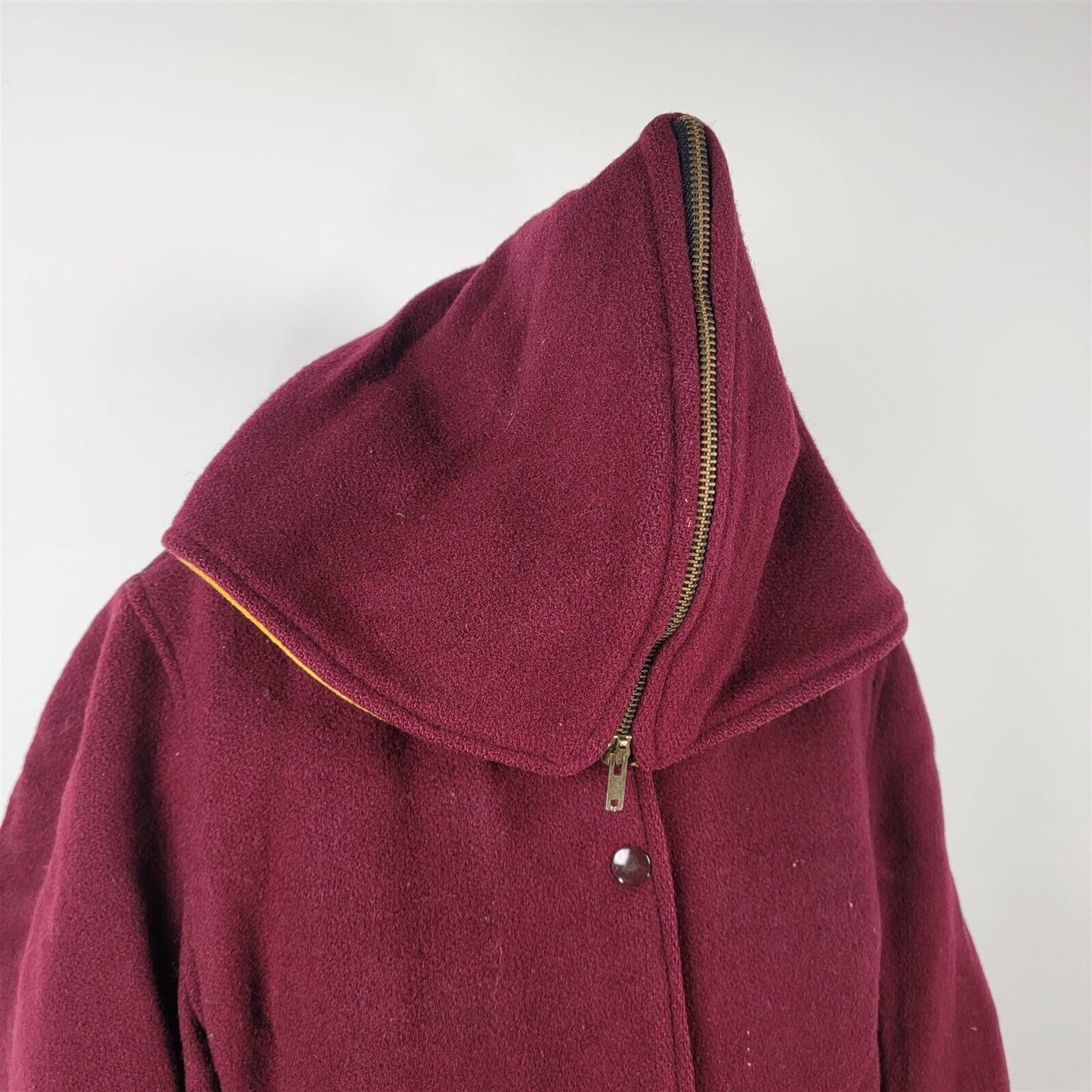 Vintage Skookum Letterman Wool School Jacket Maroon & Yellow