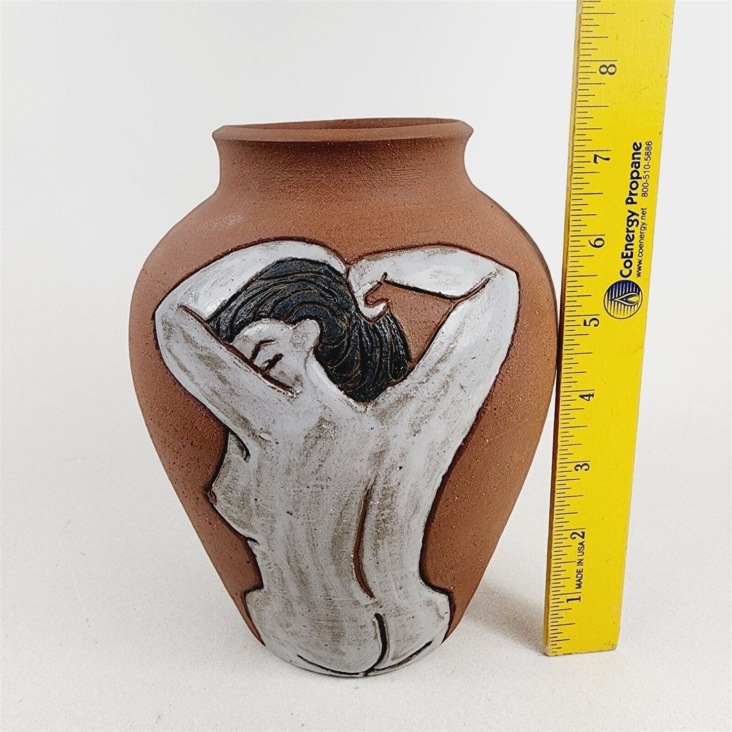 Glen LaFontaine Art Pottery Pot 2 Nude Women 6-17-2000 - 7 1/2" tall