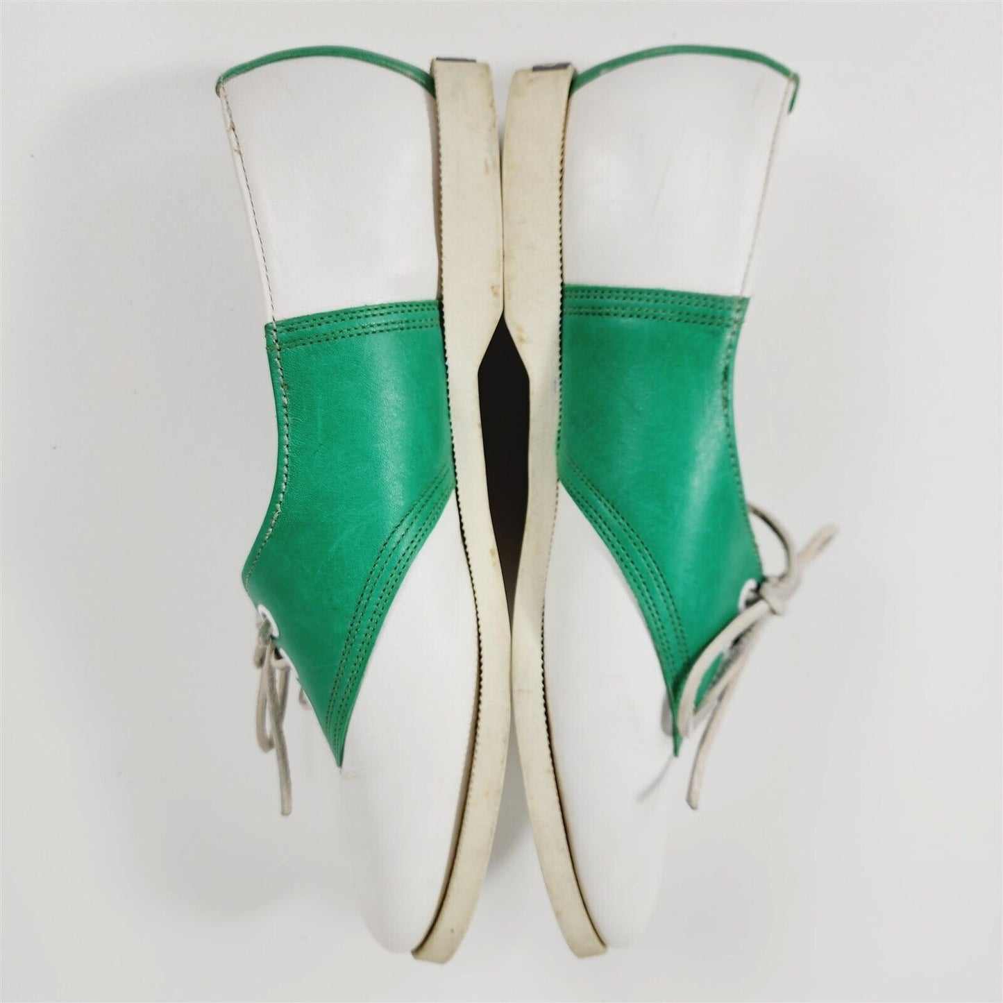 Vintage 1980's Polo by Ralph Lauren Green White Saddle Shoes Size 7.5 B