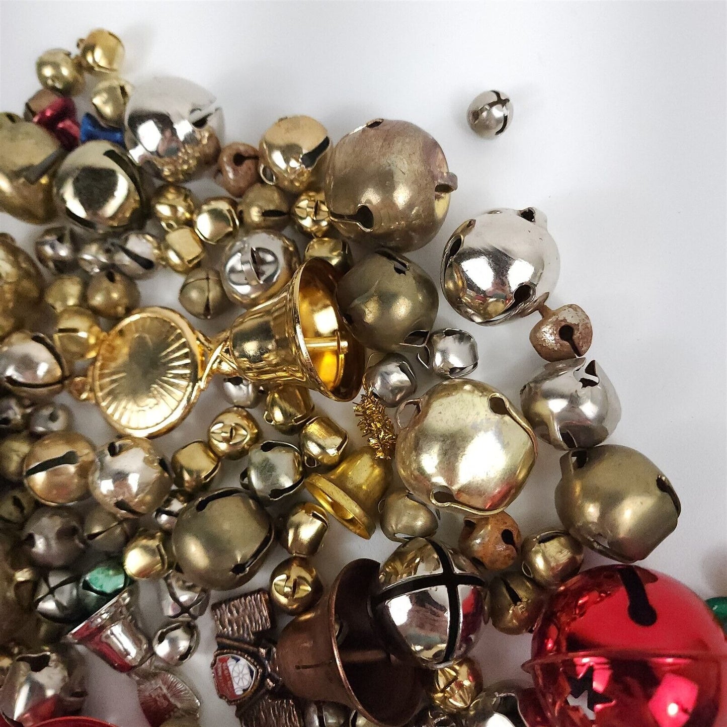 Lot of 160+ Metal Jingle Bells Arts Crafts Misc.