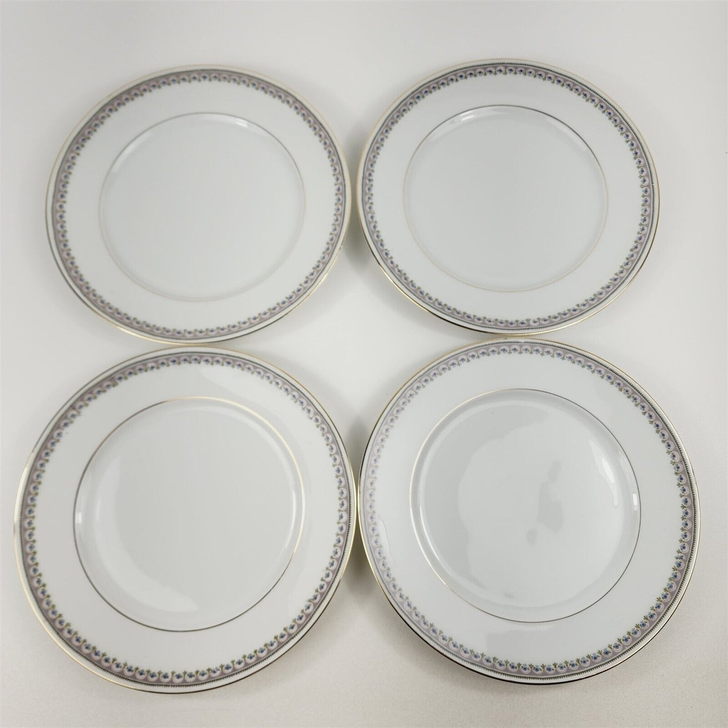 4 Vintage KPM Germany The Emden Porcelain Dinner Plates - 9 3/4"