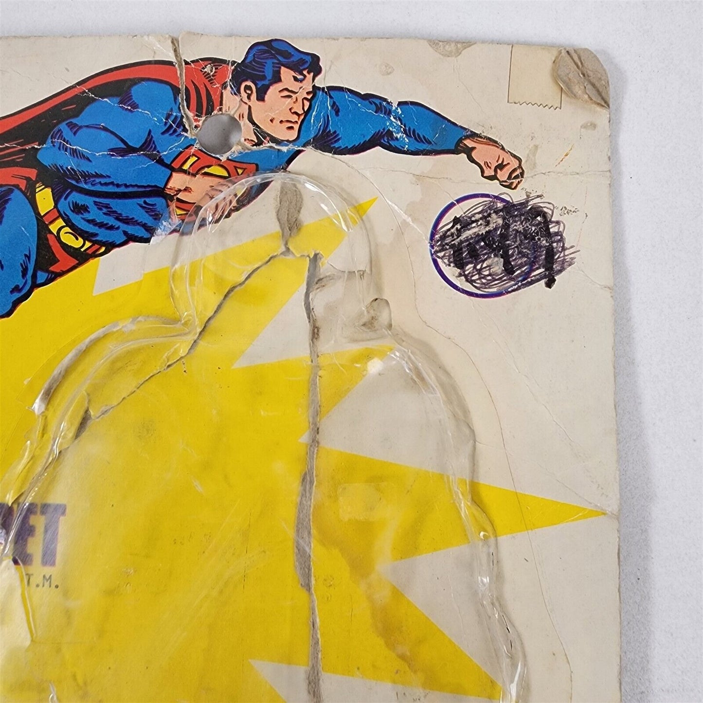 Vintage Durhams Superman Pocket Puppet with Original Packaging 1970s