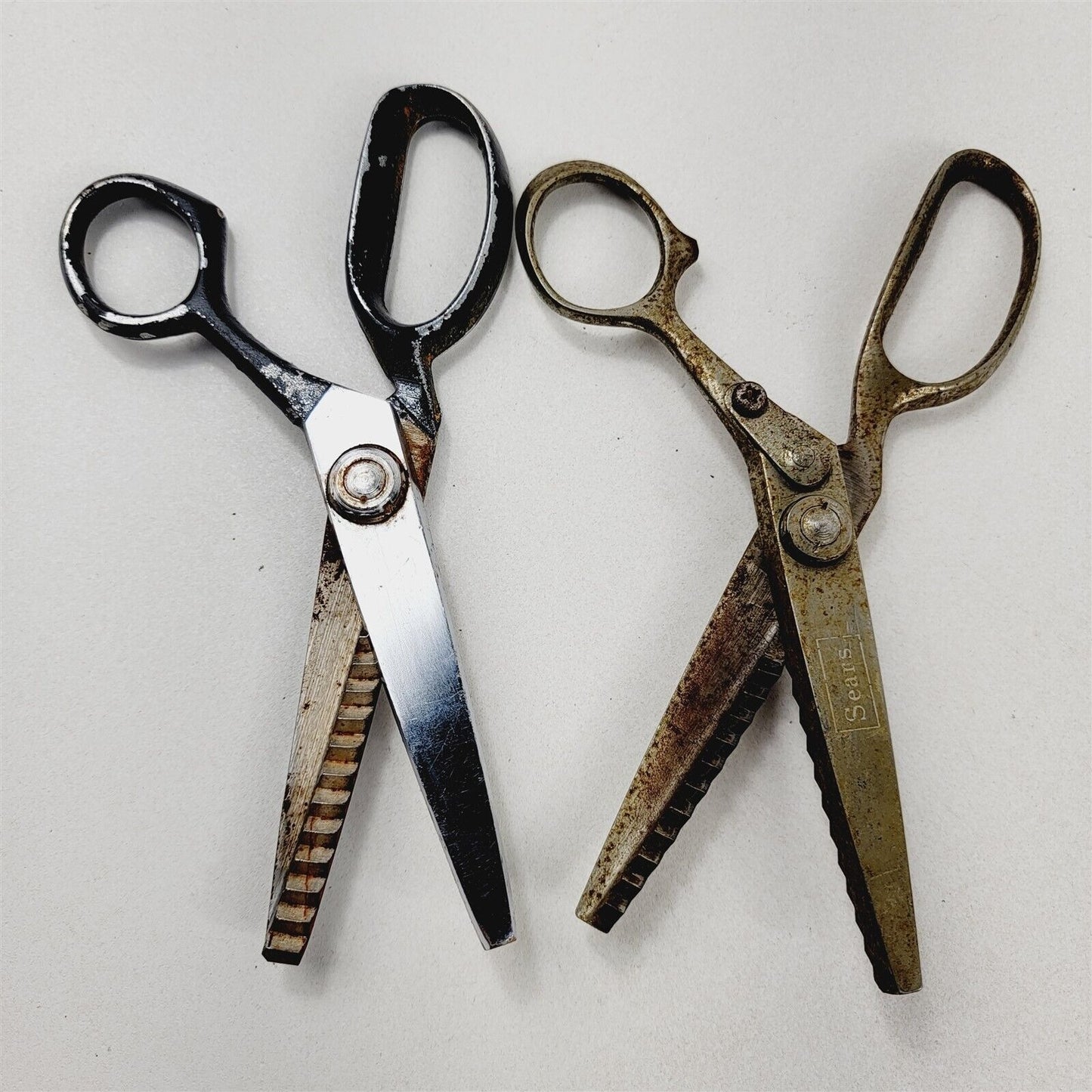 8 Vintage Scissors Shears Lot Kleencut Kingslead Boye Clauss Globemaster Pinking