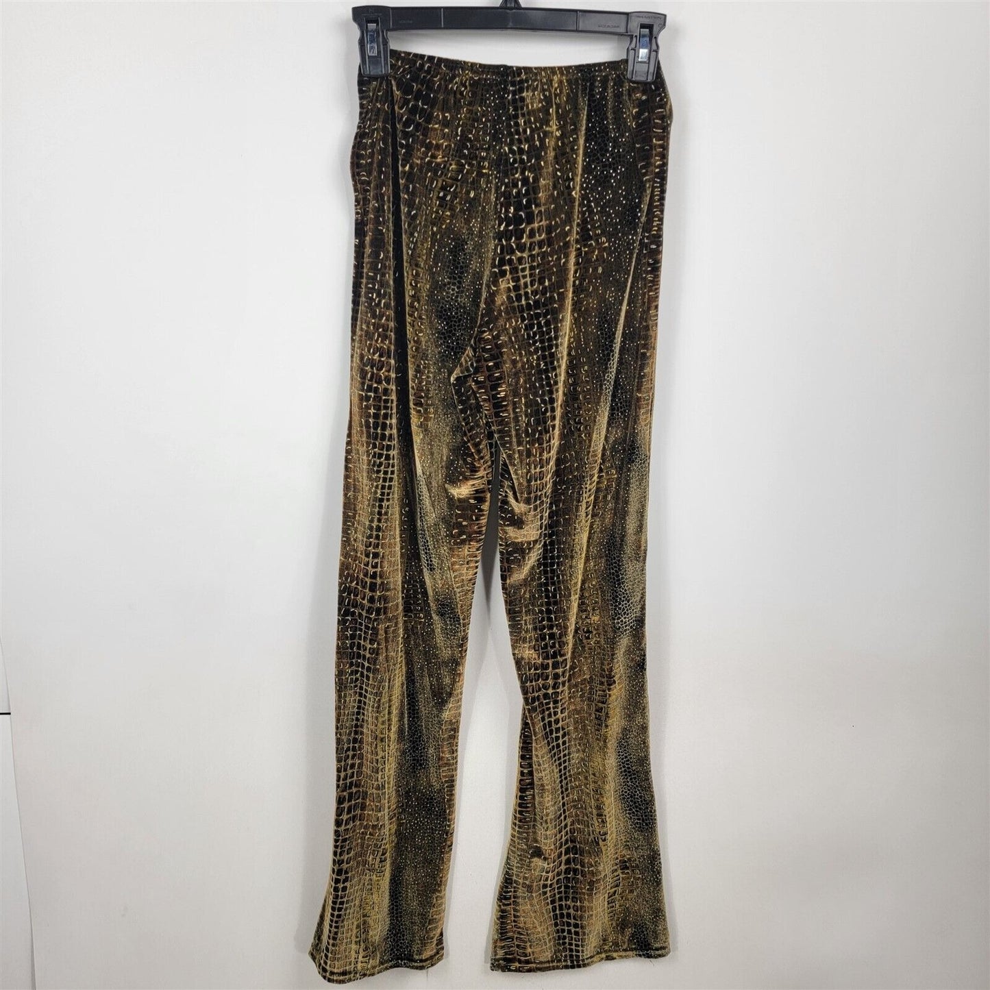 Vintage No Boundaries Tan Brown Long Sleeve Wrap Top Reptile Print Pants Sz 7/9