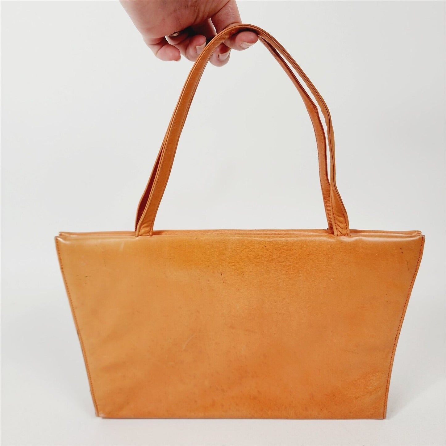 Vintage Lennox Bags Purse Handbag Tan / Orange Leather