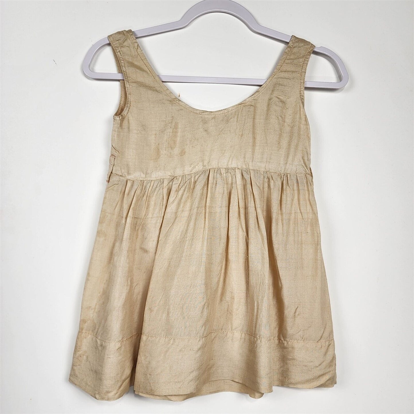 Vintage Childrens Cream Tank Top Under Shirt Slip