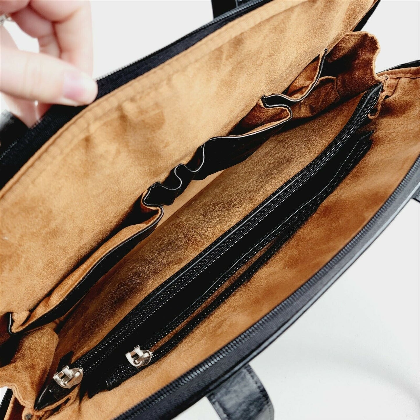 Alicia Klein Tote Vegan Leather Black Laptop Bag Carry On