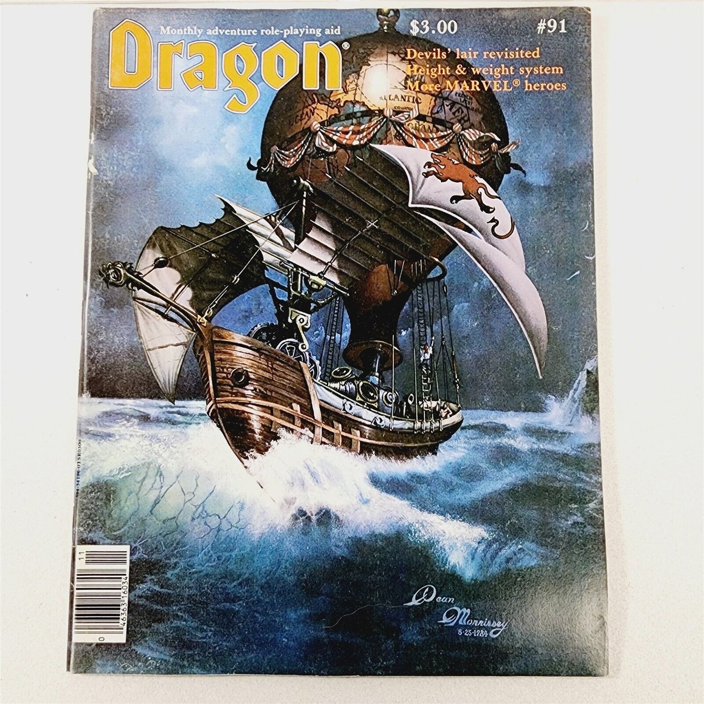 3 Dungeons and Dragons 1984 Dragon Magazines #89, 90, 91