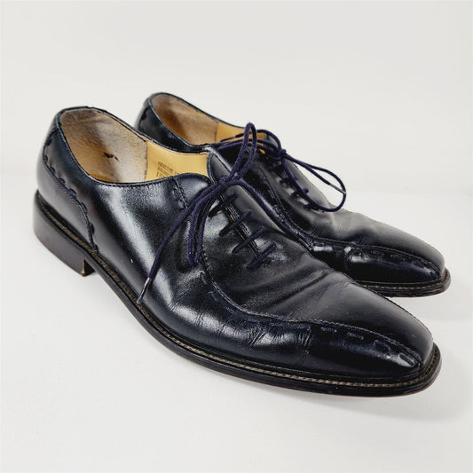 Vintage Giorgio Brutini Black Leather Lace Up Oxfords Dress Shoes Size 10 M