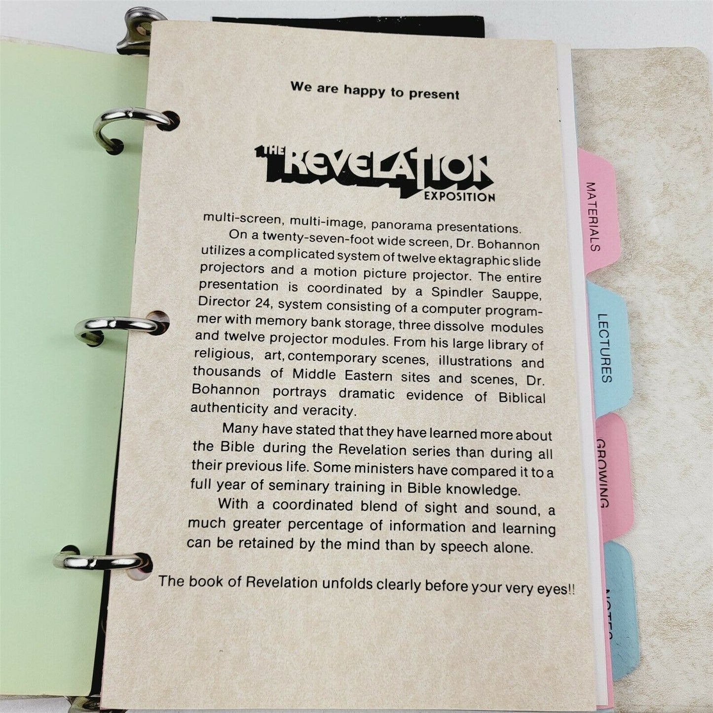 The Revelation Exposition by Dr. Jack Bohannon Sermon Series Binder Bible Study