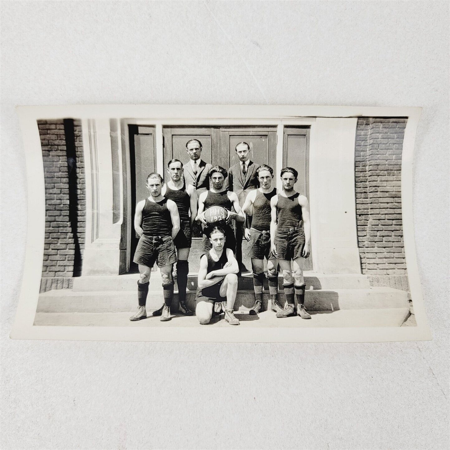 3 Vintage Photos 1924 PHS Portland OR High School Boys Basketball Team Pictures