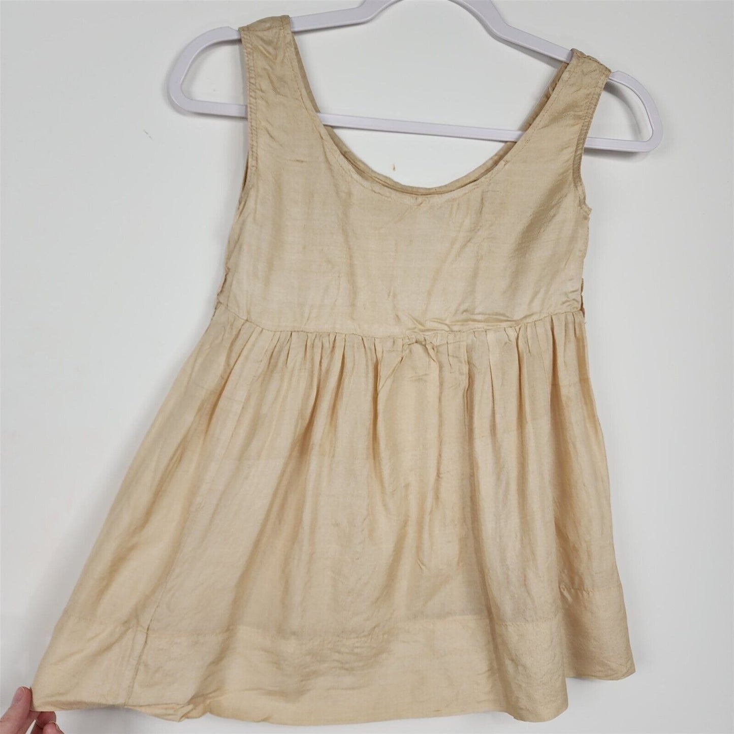 Vintage Childrens Cream Tank Top Under Shirt Slip