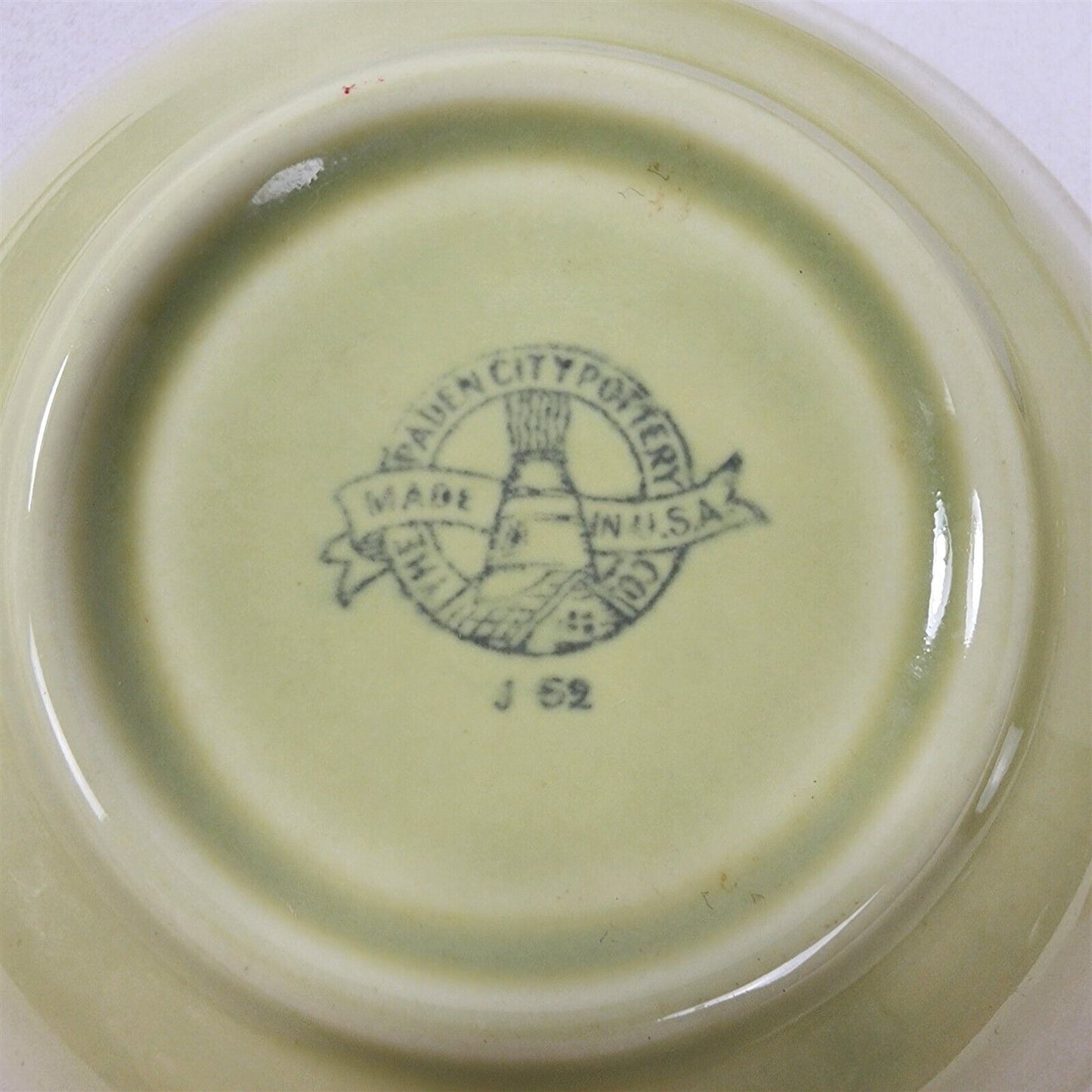 5 Pc Vintage Paden City Pottery Greenbriar Chartreuse Green Place Setting