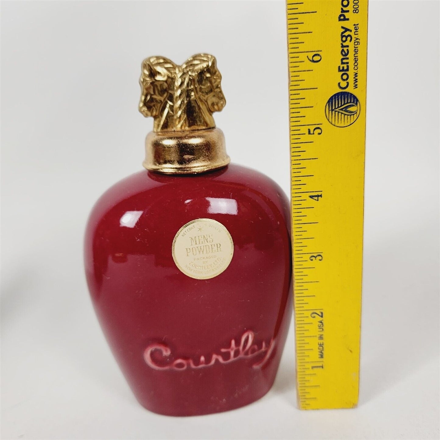 Vintage Courtley 3 Piece Mens Set Red Cologne, After Shave, Men's Powder