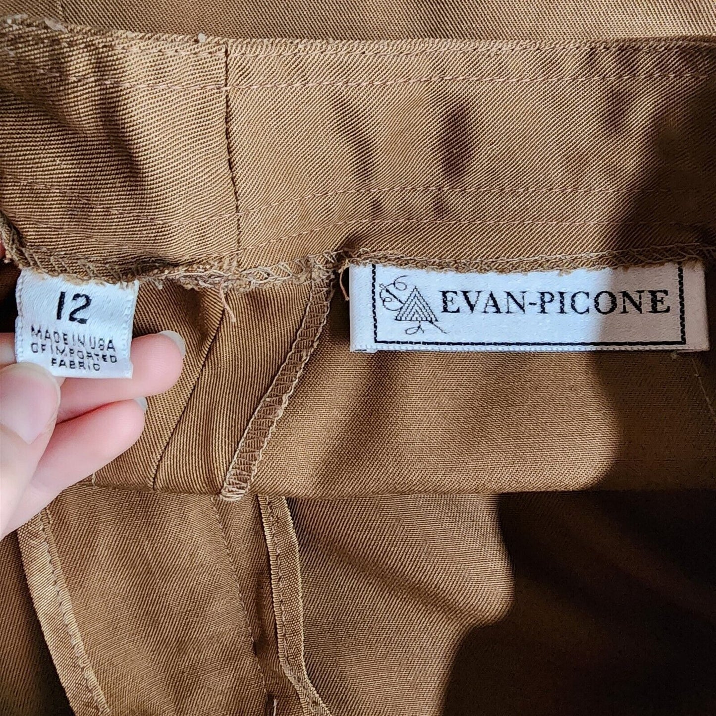 Vintage Evan Picone Brown Trousers Dress Pants Womens - 28" Waist