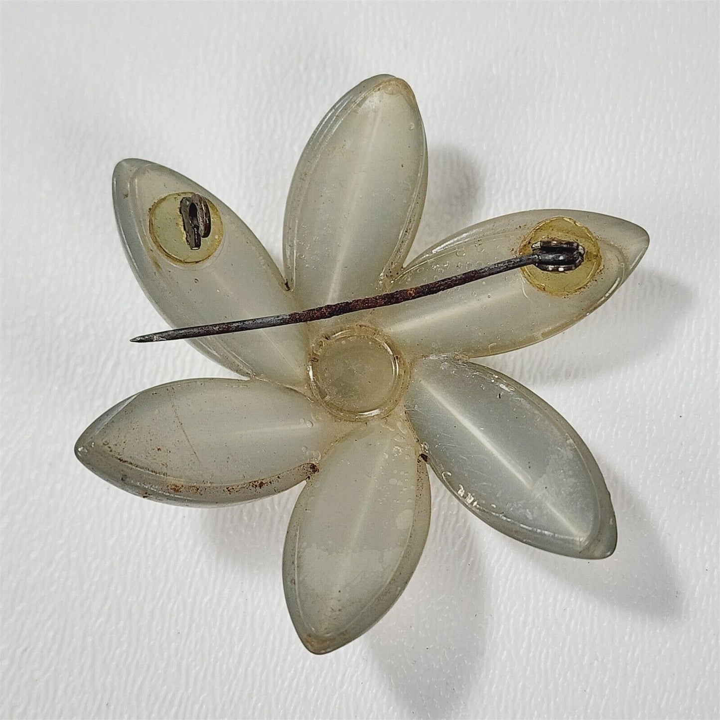 Vintage Lucite Flower Floral Brooch Pin