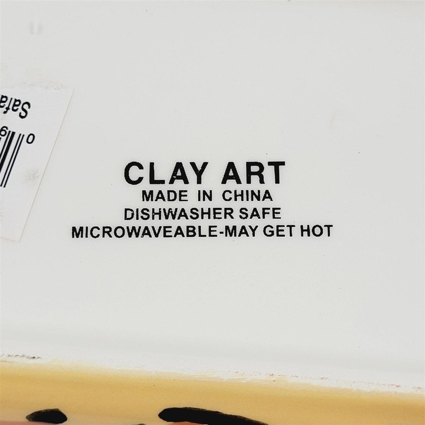 Clay Art Safari Serving Cracker Boat Handpainted Animal Print 17"