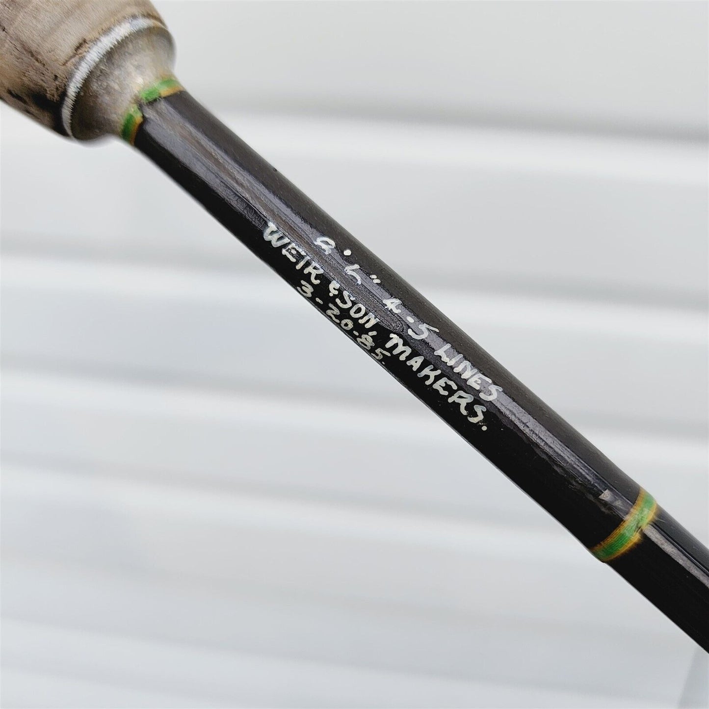 Weir & Son 2 Piece Graphite Fly Fishing Rod 8' 6" 4-5 Line Dated 3-20-85