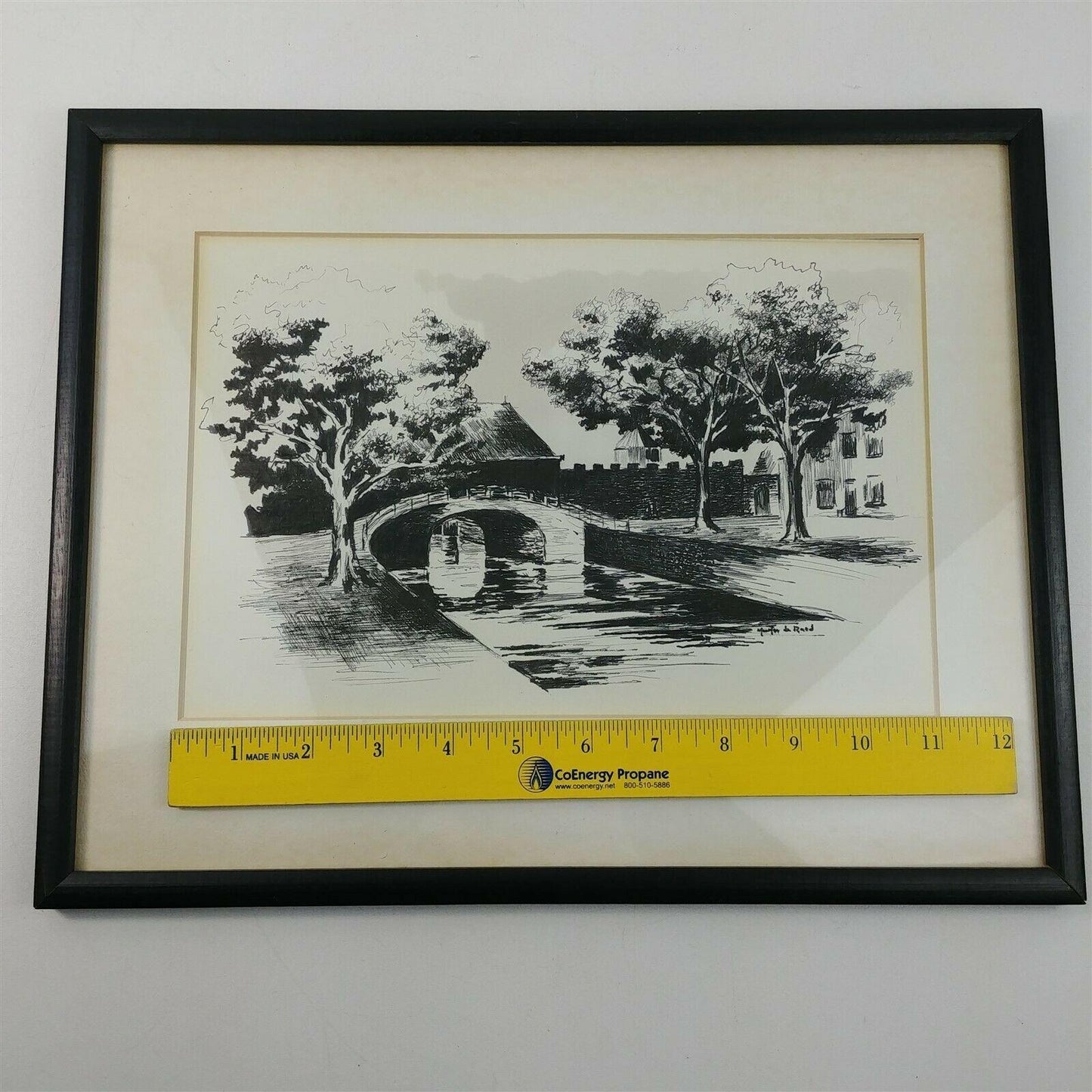 Two Signed Etchings Fine Art DE RAAD-Maarten de Raad CA & American Water Damage