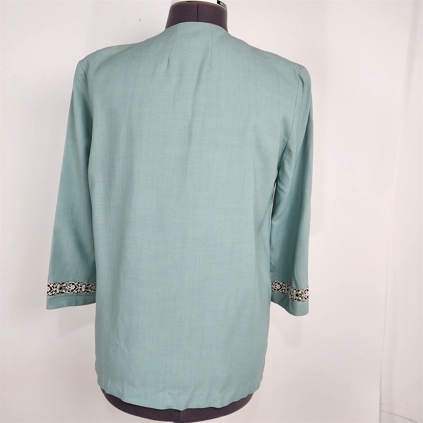 Vintage Pearl-Art Sportswear LA CA Blue Button Front Blazer Jacket Womens M/L