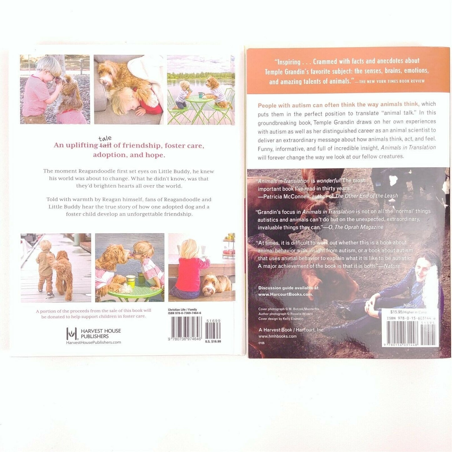 Book Collection of Animal Love, Behavior, Companionship Tales Hard & Paperback