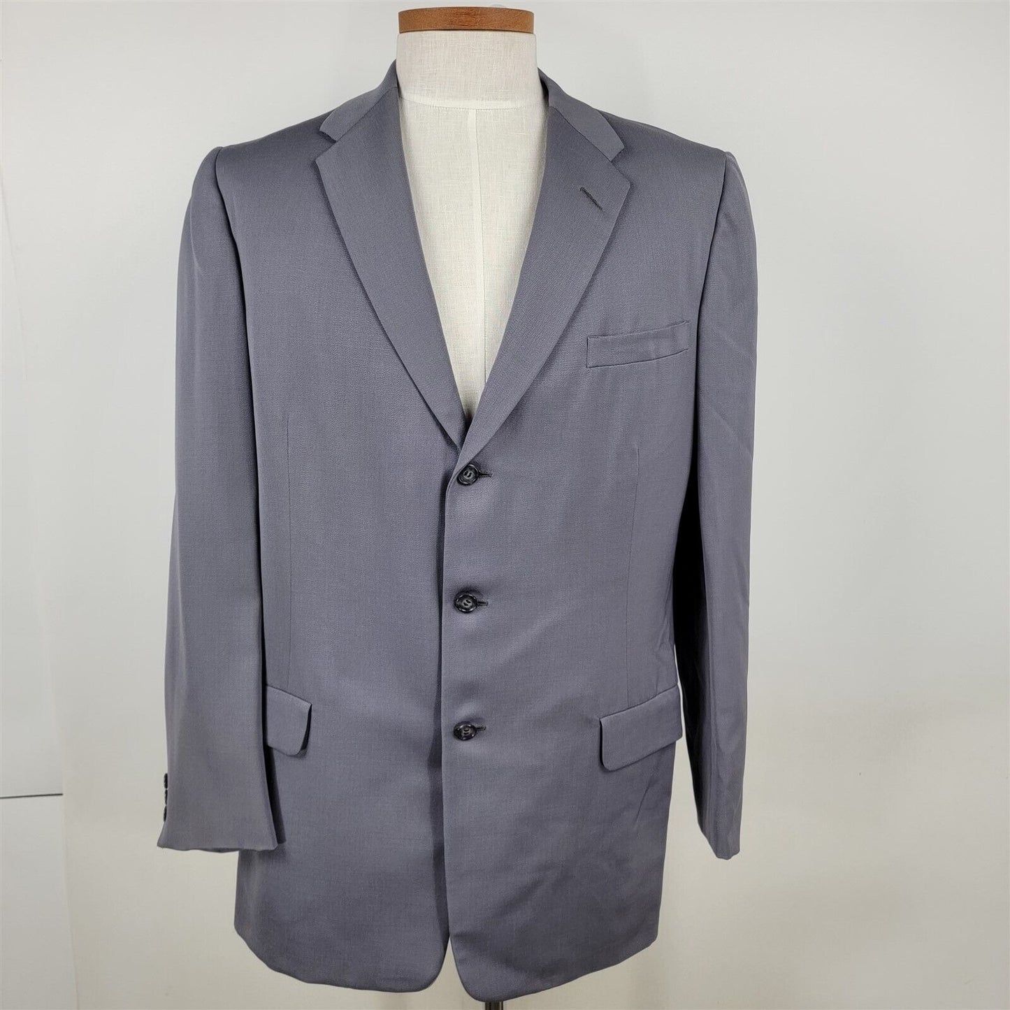 Vintage Timely Clothes Plateau Gray Three Button Blazer Sport Coat Gab Jacket