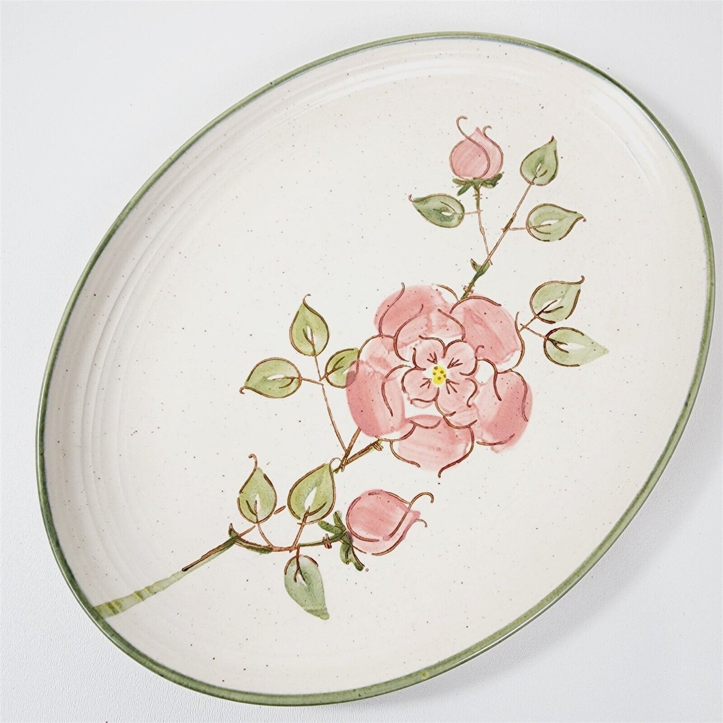 Vintage Metlox Poppytrail California Rose Pink Oval Serving Platter - 13 1/8"