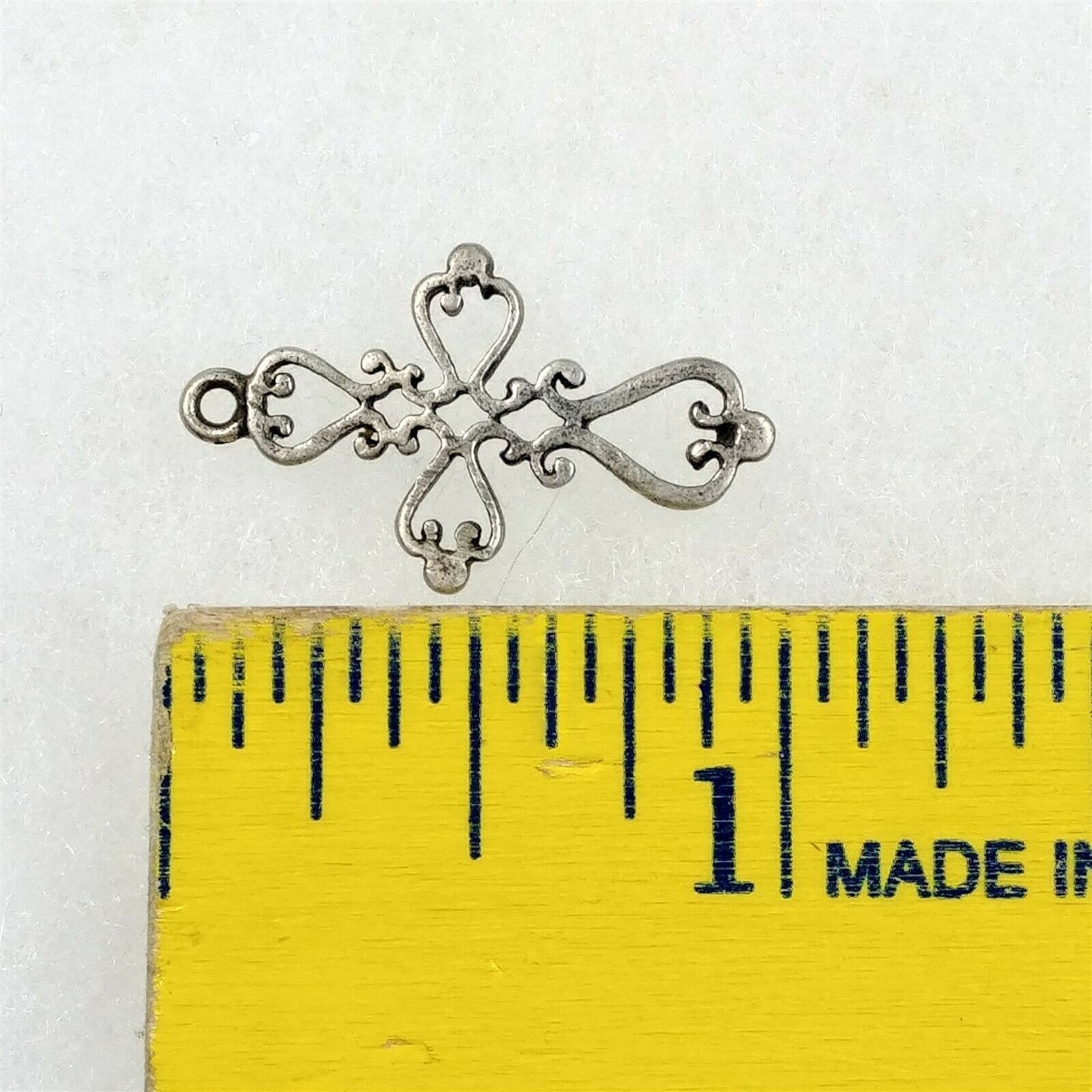 925 Sterling Silver Cross Religious Pendant Charm Celtic Swirl Scroll 1"