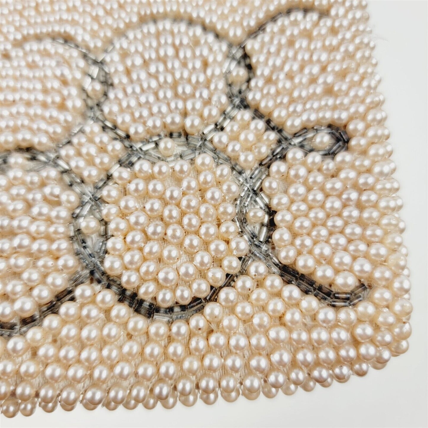 Vintage Faux Pearl Beaded Purse Clutch Bag Evening Formal Wallet 7x4