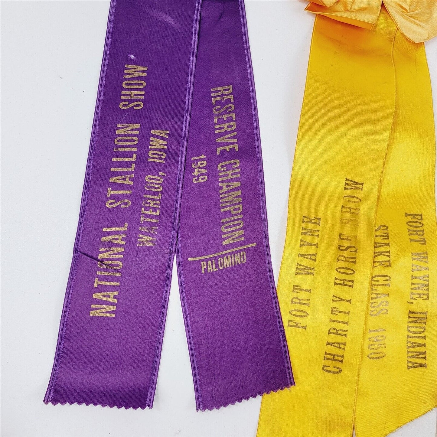 8 Vintage Waterloo Iowa Indiana Palomino Horse Parade Award Ribbons 1946-1950