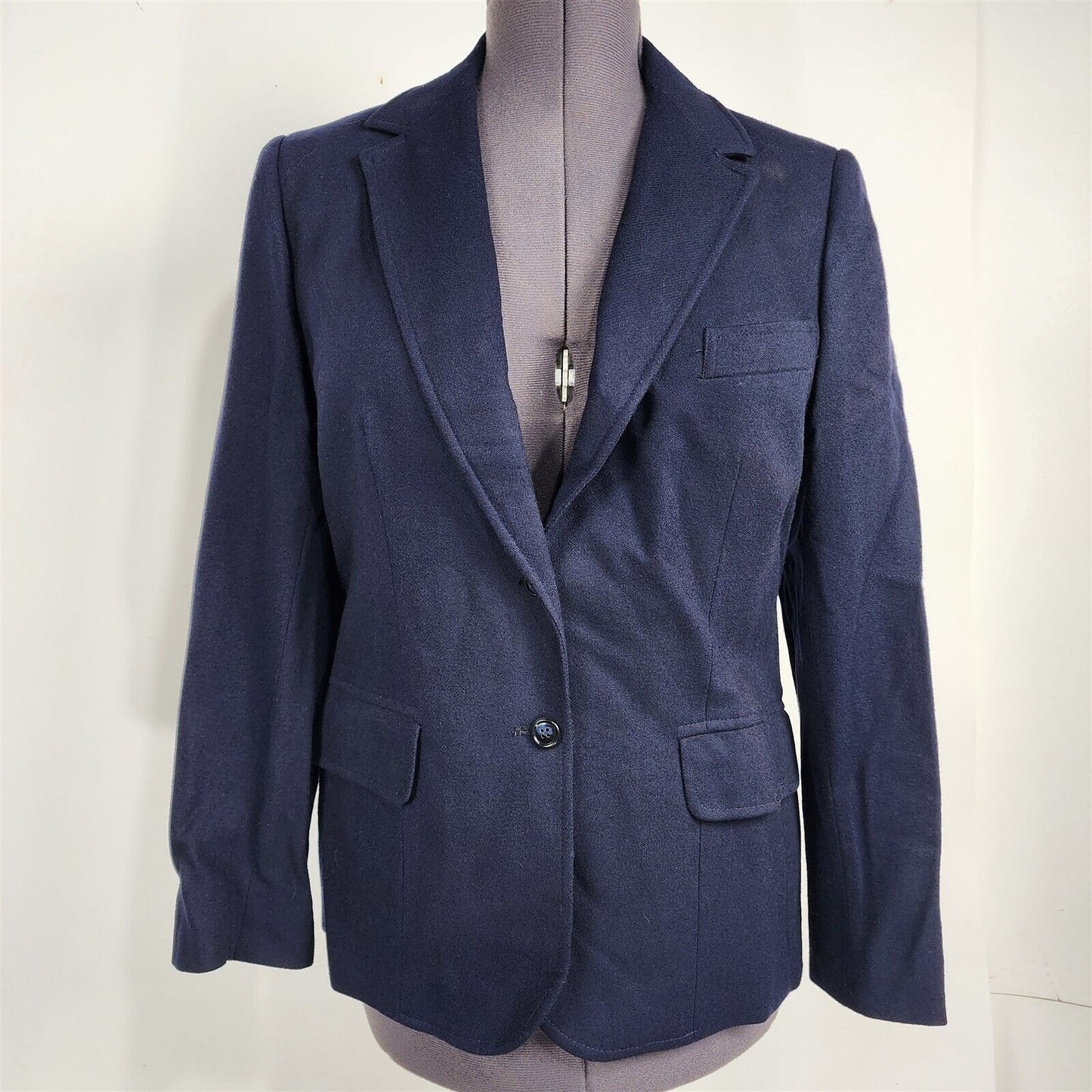 Vintage 1970s Evan Picone Navy Blue Jacket Skirt Suit Set Tag Size 14