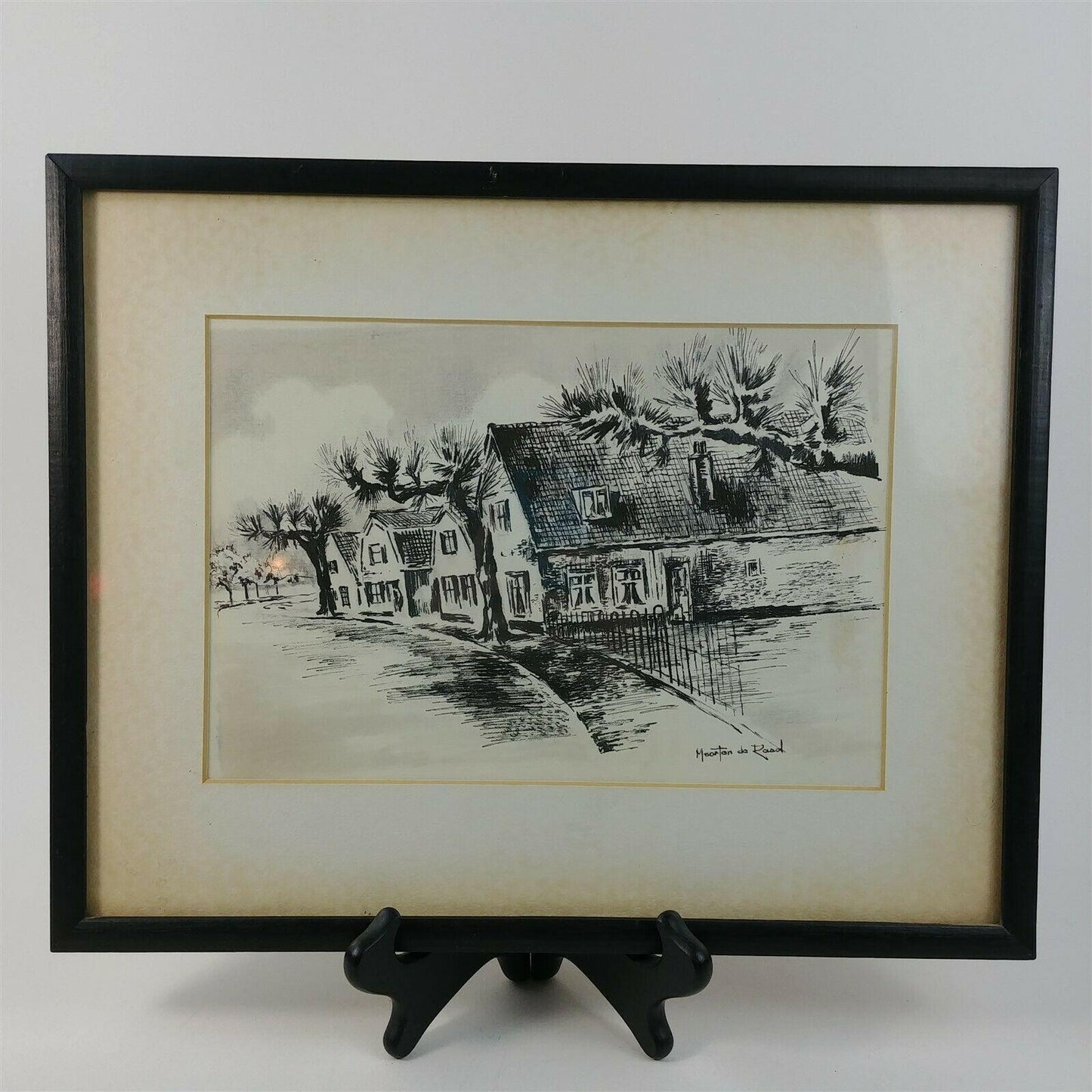 Two Signed Etchings Fine Art DE RAAD-Maarten de Raad CA & American Water Damage